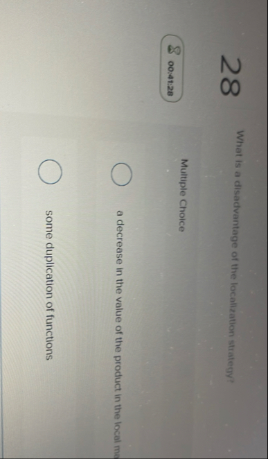 2 8 What is a disadvantage of the localization