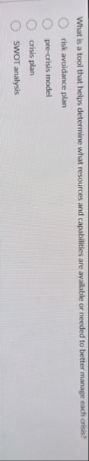 What is a tool that helps determine what