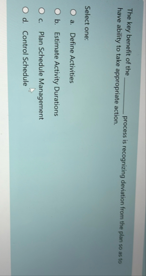 The key benefit of the have ability to take