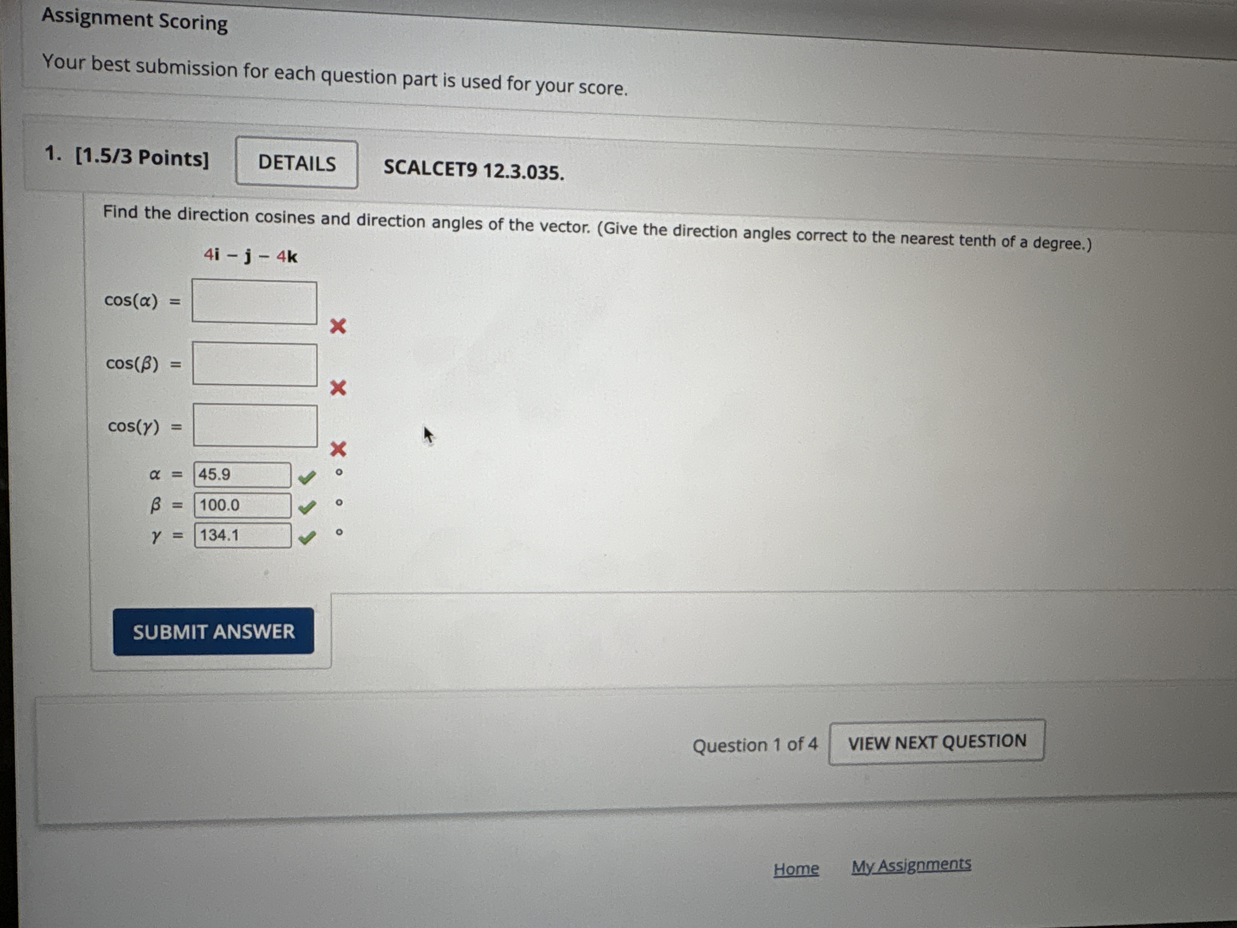[ 1 . 5 3 Points ] SCALCET 9 1 2 . 3 . 0 3 5 .