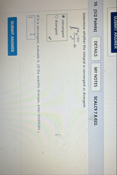 [ 1 / 2 Points ] SCALC 9 7 . 8 . 0 2 2 .