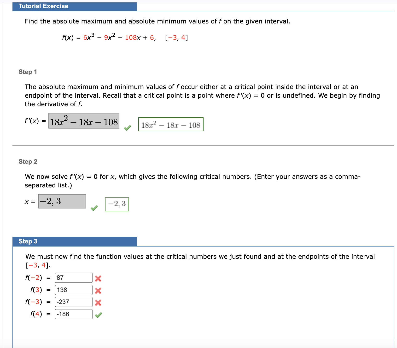 Find the a b s o l u t e maximum and a b s o l u