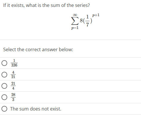 I f i t exists, what i s the sum o f the series?