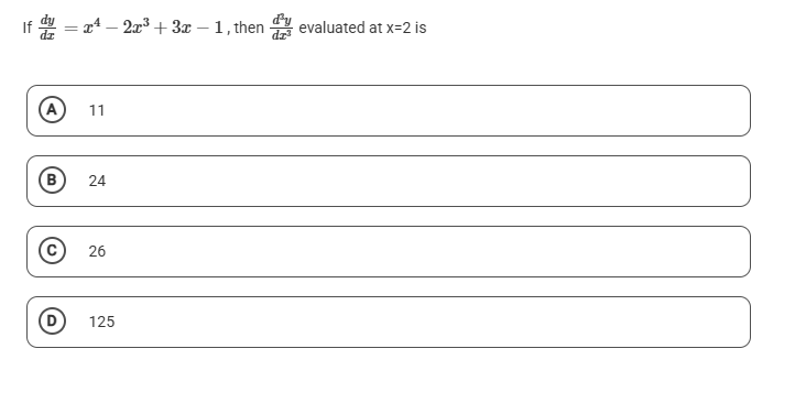 I f d y d x = x 4 - 2 x 3 + 3 x - 1 , then d 3 y