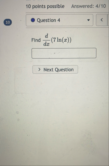 1 0 points possible Answered: 4 / 1 0 1 0 Find d