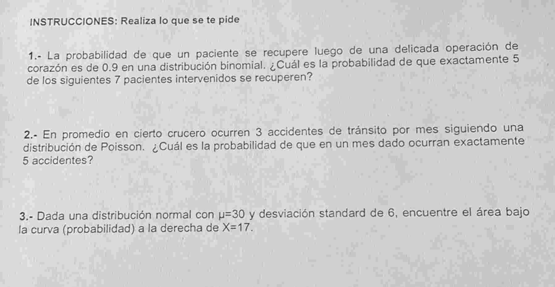 INSTRUCCIONES: Realiza lo que se te pide 1 . - La