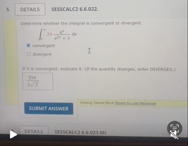 SESSCALC 2 6 . 6 . 0 2 2 . Determine whether the