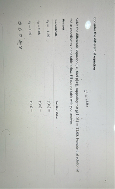 Consider the differential equation y ' = e 2 . 3