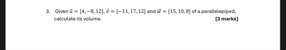 Given vec ( u ) = [ 4 , - 8 , 1 2 ] , vec ( v ) =