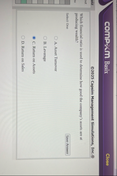 COMP XM Basix Close 2 0 2 5 Capsim Management