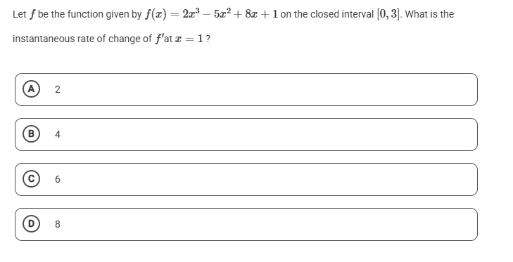 Let f b e the function given b y f ( x ) = 2 x 3
