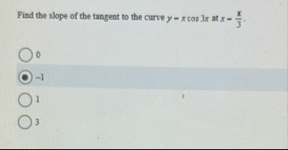 Find the slope of the tangent to the curve y = c