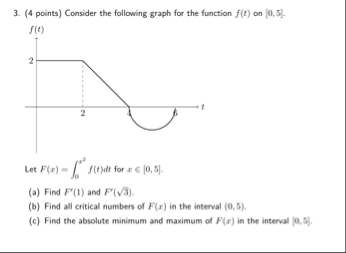 ( 4 points ) Consider the following graph for the