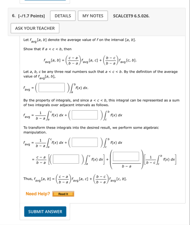 [ - / 1 . 7 Points ] SCALCET 9 6 . 5 . 0 2 6 .