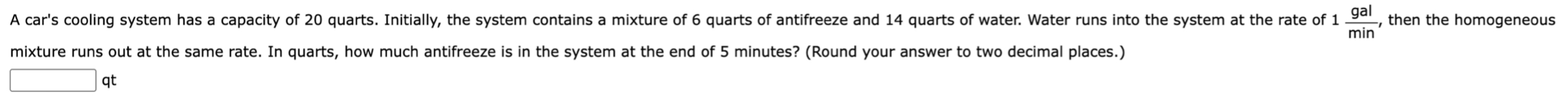 mixture runs out a t the same rate. I n quarts,