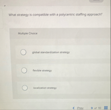 What strategy is compatible with a polycentric