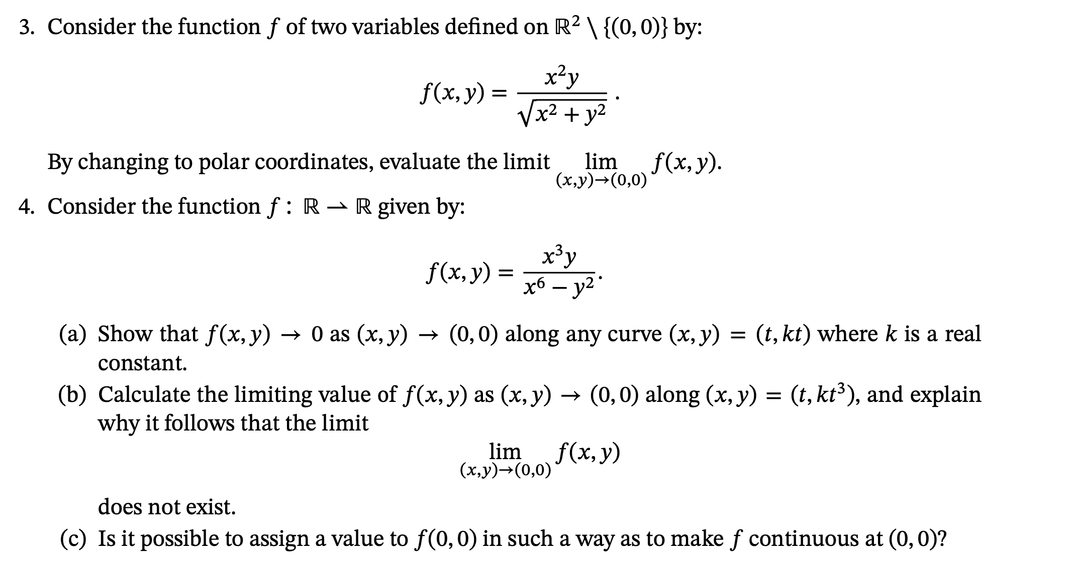 Consider the function f o f two variables defined