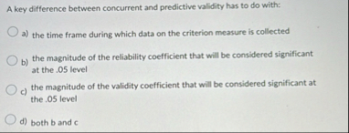A key difference between concurrent and