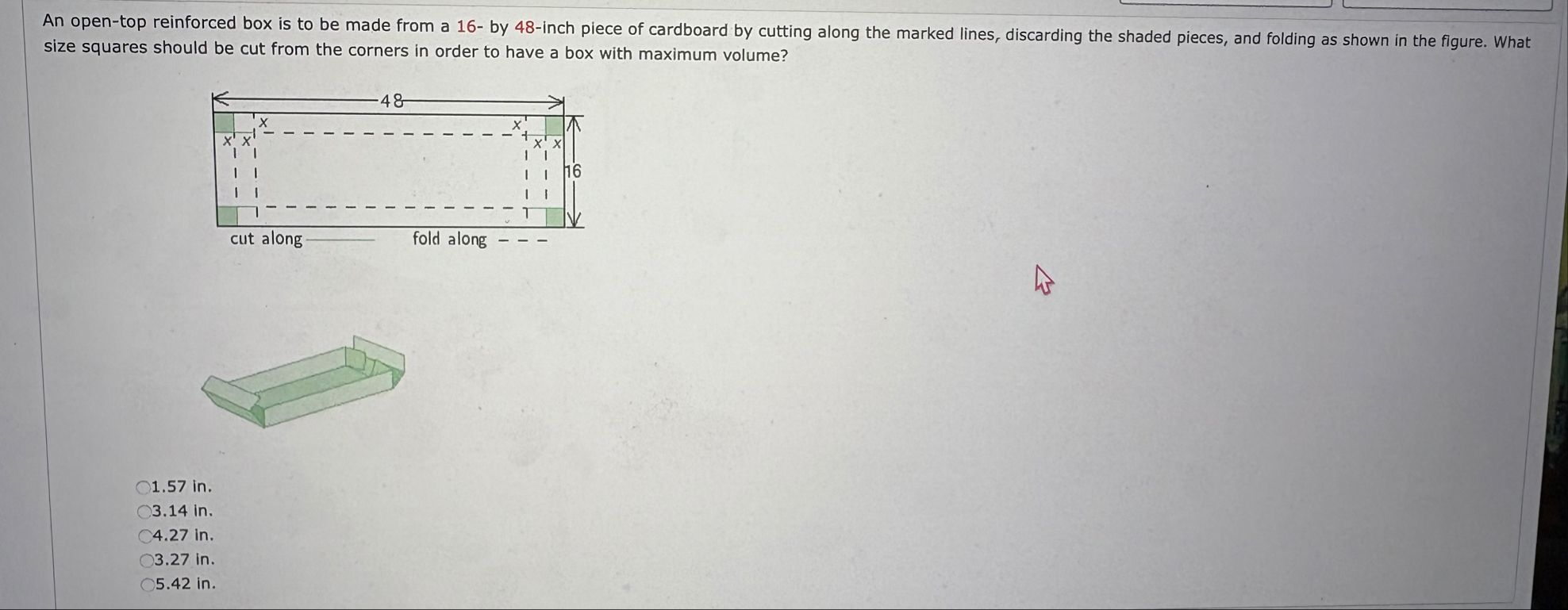 An open - top reinforced box is to be made from a