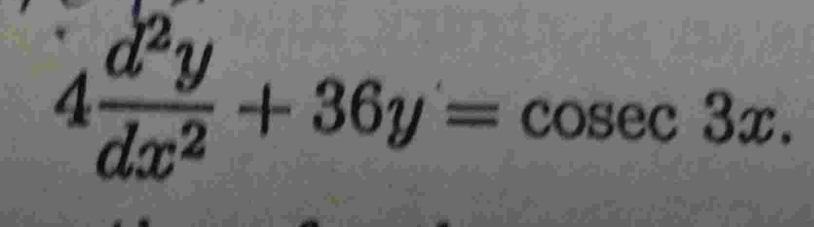 solve the differential equation b y variation o f