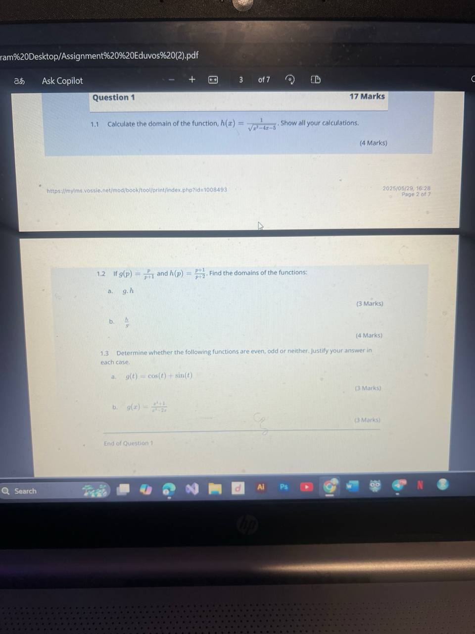 code class = "asciimath"  style="width: 25%; display: block; margin-left: 0; margin-right: auto;"></a></div>                                                                                    </h2>
                                                                            </div>
                                </div>
                                                                <div class="related-question-statment col-md-12 col-lg-12">
                                    <div class="no-padding question-statement-complete-placement">
                                                                                <h2 class="small_h2">
                                            <a href="/study-help/questions/find-d-d-x-c-o-s-x-28248800"
                                               class="related-question-statement-styling">Find d d x ( c o s ( x ) + e 5 x ) using derivative rules. - s i n ( x ) + 5 e 5 x s i n ( x ) + e 5 x - s i n ( x ) + e 2 x - s i n ( x ) + 5 x e i x - 1 None of the answers listed is correct.</a><div class="questionHolder"><a href="/study-help/questions/find-d-d-x-c-o-s-x-28248800"><img src="https://dsd5zvtm8ll6.cloudfront.net/si.experts.images/questions/2025/09/68bb7b09ab84b_19368bb7b0925de5.jpg" alt="Find d d x ( c o s ( x ) + e 5 x ) using" class="sc-95ce458d-1 gwnYMC" style="width: 25%; display: block; margin-left: 0; margin-right: auto;"></a></div>                                                                                    </h2>
                                                                            </div>
                                </div>
                                                                <div class="related-question-statment col-md-12 col-lg-12">
                                    <div class="no-padding question-statement-complete-placement">
                                                                                <h2 class="small_h2">
                                            <a href="/study-help/questions/question-5-1-point-find-the-value-s-28248802"
                                               class="related-question-statement-styling">QUESTION 5 1 POINT Find the value ( s ) of k that makes the given function continuous. f ( x ) = { x 2 x - 6 x - 2 i f x 2 k i f x = 2 Provide your answer below: k =</a><div class="questionHolder"><a href="/study-help/questions/question-5-1-point-find-the-value-s-28248802"><img src="https://dsd5zvtm8ll6.cloudfront.net/si.experts.images/questions/2025/09/68bb7b09bf3d6_19368bb7b094515e.jpg" alt="QUESTION 5 1 POINT Find the value ( s ) of k that" class="sc-95ce458d-1 gwnYMC" style="width: 25%; display: block; margin-left: 0; margin-right: auto;"></a></div>                                                                                    </h2>
                                                                            </div>
                                </div>
                                                                <div class="related-question-statment col-md-12 col-lg-12">
                                    <div class="no-padding question-statement-complete-placement">
                                                                                <h2 class="small_h2">
                                            <a href="/study-help/questions/despm-ping-9-0-0-0-0-macest-this-asslyment-28248804"
                                               class="related-question-statement-styling">DESPM PING 9 0 0 0 0 Macest This asslyment should be helphul as a part of your studfine but does not cover every powlite to may encounter on the exam. Be sure to study the eam reviow thoroughty as a part of your proxe Question 1 Find the dorivative of f ( x ) = e x - x 3 + l n ( x ) O f ( 0 ) = e 2 - 3 r 2 + 1 O r ( 0 ) = e 2 - x 2 + 1 x O f ( 0 )</a><div class="questionHolder"><a href="/study-help/questions/despm-ping-9-0-0-0-0-macest-this-asslyment-28248804"><img src="https://dsd5zvtm8ll6.cloudfront.net/si.experts.images/questions/2025/09/68bb7b09c5560_19368bb7b0931de9.jpg" alt="DESPM PING 9 0 0 0 0 Macest This asslyment should" class="sc-95ce458d-1 gwnYMC" style="width: 25%; display: block; margin-left: 0; margin-right: auto;"></a></div>                                                                                    </h2>
                                                                            </div>
                                </div>
                                                                <div class="related-question-statment col-md-12 col-lg-12">
                                    <div class="no-padding question-statement-complete-placement">
                                                                                <h2 class="small_h2">
                                            <a href="/study-help/questions/avera-rate-of-the-percentage-of-new-employees-from-1-28248807"
                                               class="related-question-statement-styling">avera rate of the percentage of new employees from 1 9 9 2 to 1 9 9 9 , from 1 9 9 9 to 2 0 0 7 , and from 1 9 9 2 to 2 0 0 7 . Set up the expression that shoiuld be used to calculate the average of change of the percentage of new emplo</a>                                                                                    </h2>
                                                                            </div>
                                </div>
                                                                <div class="related-question-statment col-md-12 col-lg-12">
                                    <div class="no-padding question-statement-complete-placement">
                                                                                <h2 class="small_h2">
                                            <a href="/study-help/questions/w-e-used-d-p-d-x-m-t-28248809"
                                               class="related-question-statement-styling">W e used d p d x = M t - N t N p d d y = - ( M - N M ) t o find the integrating factor w h i c h makes a D E into a n exact D E . Find the integrating factor for the following D E and then solve i t using the integrating factor you found. y d x + ( - x + 2 y ) d y = 0</a><div class="questionHolder"><a href="/study-help/questions/w-e-used-d-p-d-x-m-t-28248809"><img src="https://dsd5zvtm8ll6.cloudfront.net/si.experts.images/questions/2025/09/68bb7b0b2374c_19468bb7b0ac6d32.jpg" alt="W e used d p d x = M t - N t N p d d y = - ( M -" class="sc-95ce458d-1 gwnYMC" style="width: 25%; display: block; margin-left: 0; margin-right: auto;"></a></div>                                                                                    </h2>
                                                                            </div>
                                </div>
                                                                <div class="related-question-statment col-md-12 col-lg-12">
                                    <div class="no-padding question-statement-complete-placement">
                                                                                <h2 class="small_h2">
                                            <a href="/study-help/questions/find-the-general-antiderivative-o-f-9-x-d-x-28248810"
                                               class="related-question-statement-styling">Find the general antiderivative o f 9 x d x . 9 x + C 1 l n ( 9 ) 9 x + C l n ( 9 ) 9 x + C x 9 x - 1 + C</a><div class="questionHolder"><a href="/study-help/questions/find-the-general-antiderivative-o-f-9-x-d-x-28248810"><img src="https://dsd5zvtm8ll6.cloudfront.net/si.experts.images/questions/2025/09/68bb7b0b40eeb_19468bb7b0ad245b.jpg" alt="Find the general antiderivative o f 9 x d x . 9 x" class="sc-95ce458d-1 gwnYMC" style="width: 25%; display: block; margin-left: 0; margin-right: auto;"></a></div>                                                                                    </h2>
                                                                            </div>
                                </div>
                                                                <div class="related-question-statment col-md-12 col-lg-12">
                                    <div class="no-padding question-statement-complete-placement">
                                                                                <h2 class="small_h2">
                                            <a href="/study-help/questions/identify-the-correct-inverse-laplace-transform-f-t-28248811"
                                               class="related-question-statement-styling">Identify the correct inverse Laplace transform f ( t ) o f the given transform. 5 s 2 + 4 + 4 s s 2 + 4 Multiple Choice f ( t ) = 4 s i n 2 t - 5 2 c o s 2 t f ( t ) = 5 2 s i n 2 t - 4 c o s 2 t f ( t ) = 5 2 s i n 2 t + 4 c o s 2 t f ( t ) = 4 s i n 2 t + 5 2 c o s 2 t</a><div class="questionHolder"><a href="/study-help/questions/identify-the-correct-inverse-laplace-transform-f-t-28248811"><img src="https://dsd5zvtm8ll6.cloudfront.net/si.experts.images/questions/2025/09/68bb7b0b42898_19468bb7b0ae3224.jpg" alt="Identify the correct inverse Laplace transform f" class="sc-95ce458d-1 gwnYMC" style="width: 25%; display: block; margin-left: 0; margin-right: auto;"></a></div>                                                                                    </h2>
                                                                            </div>
                                </div>
                                                                <div class="related-question-statment col-md-12 col-lg-12">
                                    <div class="no-padding question-statement-complete-placement">
                                                                                <h2 class="small_h2">
                                            <a href="/study-help/questions/find-the-derivative-o-f-the-given-function-y-28248812"
                                               class="related-question-statement-styling">Find the derivative o f the given function. y = 6 x 4 + 6 x 3 + x + 1 x 2</a><div class="questionHolder"><a href="/study-help/questions/find-the-derivative-o-f-the-given-function-y-28248812"><img src="https://dsd5zvtm8ll6.cloudfront.net/si.experts.images/questions/2025/09/68bb7b0b44448_19468bb7b0ad8787.jpg" alt="Find the derivative o f the given function. y = 6" class="sc-95ce458d-1 gwnYMC" style="width: 25%; display: block; margin-left: 0; margin-right: auto;"></a></div>                                                                                    </h2>
                                                                            </div>
                                </div>
                                                                <div class="related-question-statment col-md-12 col-lg-12">
                                    <div class="no-padding question-statement-complete-placement">
                                                                                <h2 class="small_h2">
                                            <a href="/study-help/questions/part-1-of-4-find-the-inverse-of-the-function-28248813"
                                               class="related-question-statement-styling">Part 1 of 4 Find the inverse of the function and differentiate the inverse in two ways. ( i ) Differentiate the inverse function directly. ( ii ) Use d d x f - 1 ( x ) = 1 r 