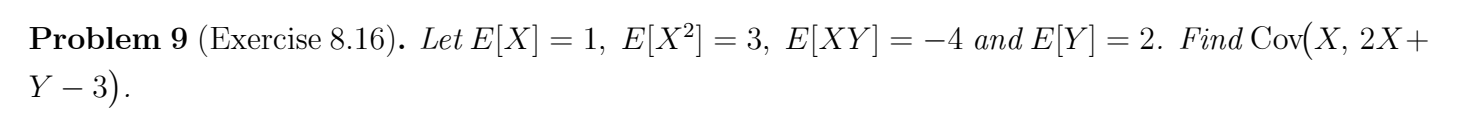 Problem 9 ( E x e r c i s e 8 . 1 6 ) . Let E [ x