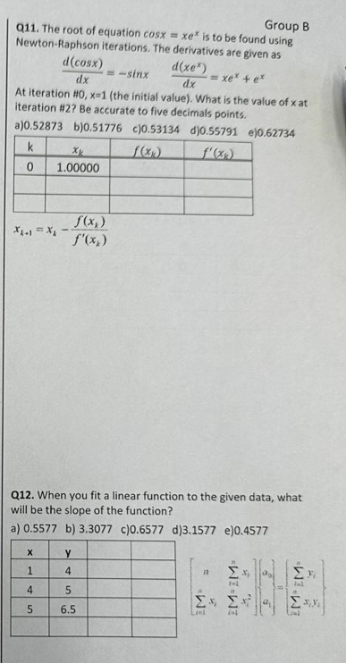 Q 1 1 . The root o f equation c o s x = x e x i s
