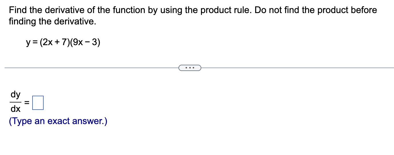 Find the derivative o f the function b y using