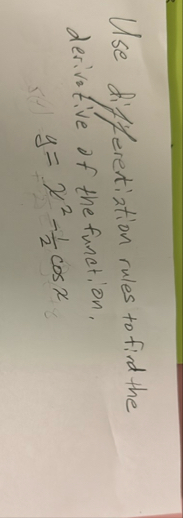 Use differentiation rules to fird the derivative