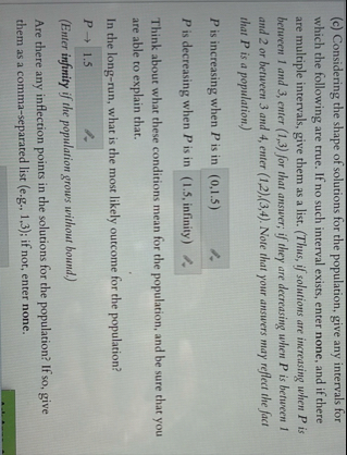 ( c ) Considering the shape of solutions for the