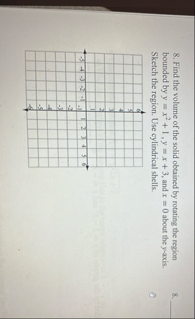 Find the volume of the solid obtained by rotating