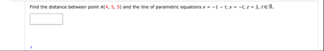 Find the distance between point A ( 4 , 5 , 5 )