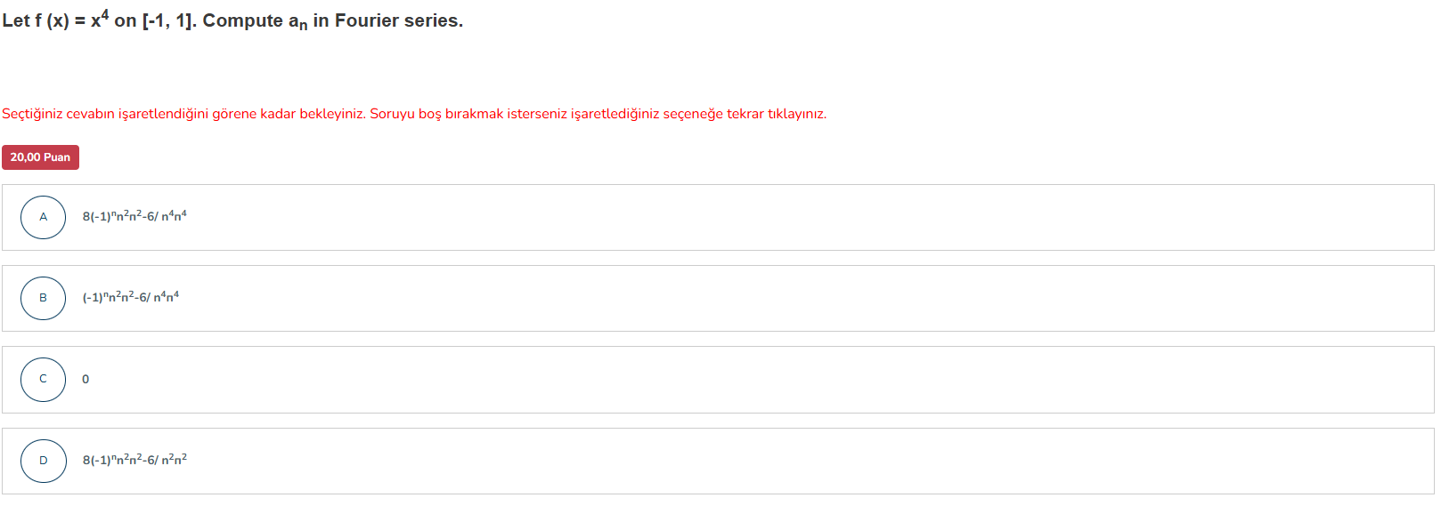 S e t i i n i z cevab n i a r e t l e n d i i n i