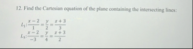Find the Cartesian equation of the plane