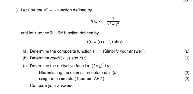 Let f be the R 2 - R function defined by f ( x ,