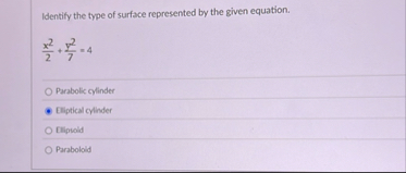 Identify the type of surface represented by the