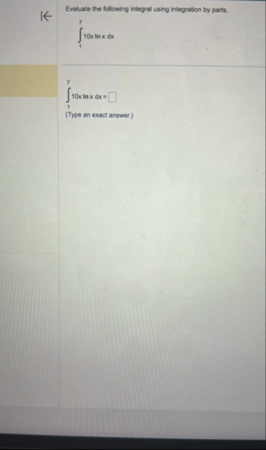 Evaluate the following integral using integration