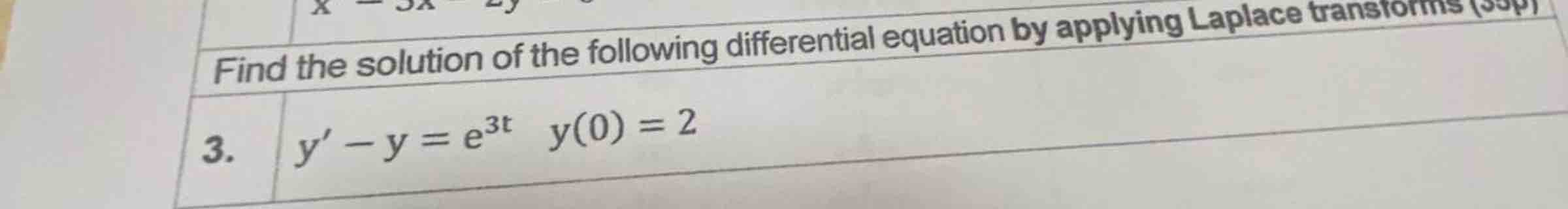 Find the solution of the following differential