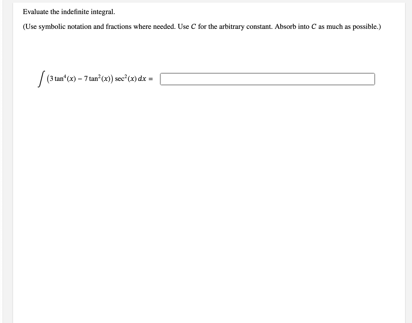 C for the arbitrary constant. Absorb into C a s
