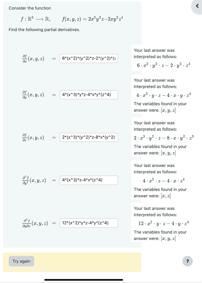 Consider the function f : R 3 longrightarrowR, f