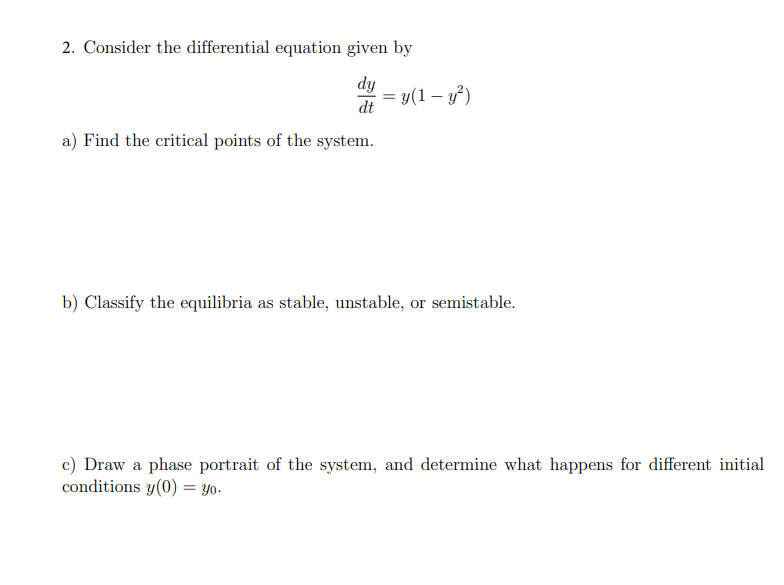 I need all parts Consider the differential