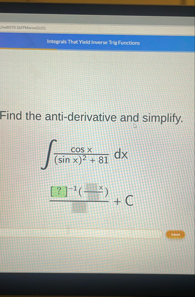 / nwet 5 7 0 - 5 bFPMwronDe 3 Q Integrals That