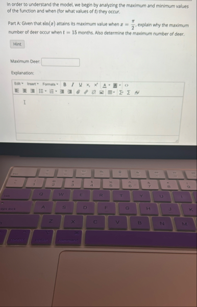 In order to understand the model, we begin by