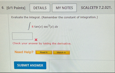 [ 0 / 1 Points ] SCALCET 9 7 . 2 . 0 2 1 .