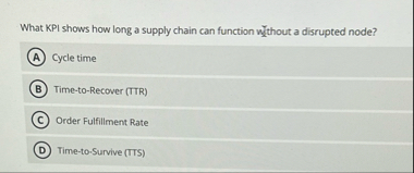 What KPI shows how long a supply chain can
