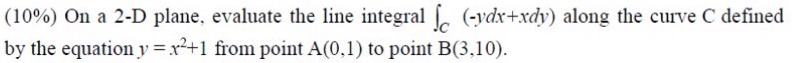 ( 1 0 % ) O n a 2 - D plane, evaluate the line