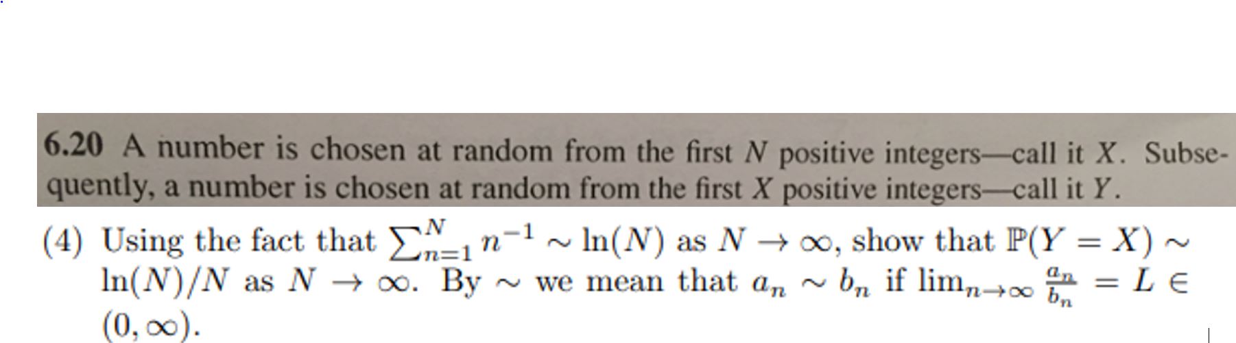 6 . 2 0 A number i s chosen a t random from the