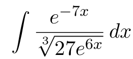 e - 7 x 2 7 e 6 x 3 d x