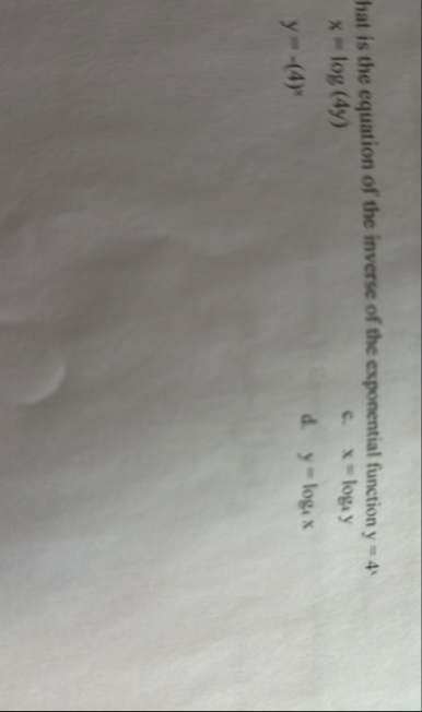 hat is the equation of the inverse of the