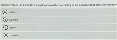 Which company used predictive analytics and